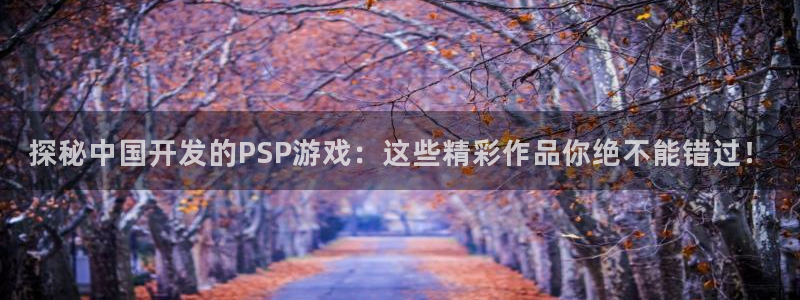 沐鸣注册测速：探秘中国开发的PSP游戏：