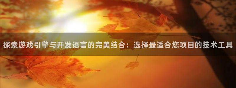 沐鸣娱乐平台怎么样啊：探索游戏引擎与开发