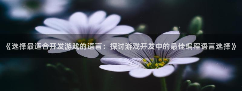 沐鸣登录网址是什么：《选择最适合开发游戏