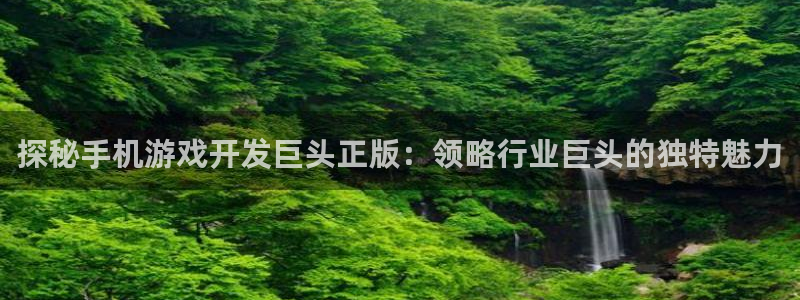 沐鸣代理注册：探秘手机游戏开发巨头正版：