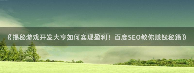 沐鸣平台登陆：《揭秘游戏开发大亨如何实现